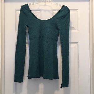 Michael Stars shine teal green babydoll tunic